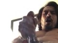 POV big dick leg shaking solo male cumshot