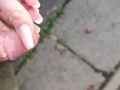 Girlfriend is wanking my dick outdoor again *scratching head*