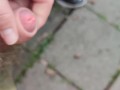 Girlfriend is wanking my dick outdoor again *scratching head*