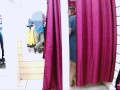 I got dared to leave the curtain open a little in the fitting room