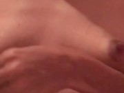 Masturbation with a lollipop