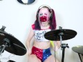 Harley Quinn Plays MSI Naked On Drums!!!! (Straight To Video)