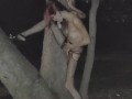 Golden Tree Shower - peeing on tree