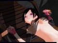 3D HENTAI Nana Kozuki fucked three guys at once