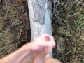 Jacking my uncut monster cock off, fully naked outdoor | Johann Wood