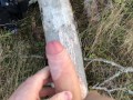Jacking my uncut monster cock off, fully naked outdoor | Johann Wood