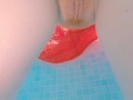 Beach Lifeguard Fucked Me in Hotel Pool till Underwater Creampie | Bit Tits Redhead MILF Ginger Ale