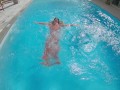 Beach Lifeguard Fucked Me in Hotel Pool till Underwater Creampie | Bit Tits Redhead MILF Ginger Ale