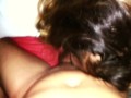 Cheating Slut wife tied to bed with dick in her mouth