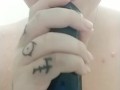 Sloppy Shower Dildo Blowjob