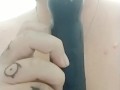 Sloppy Shower Dildo Blowjob