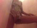 Pussy play in the shower