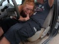 Throat Fucked On A Dirt Road Amateur Redhead