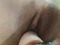 Slut fucks vibrating dildo 