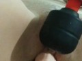 Slut fucks vibrating dildo 