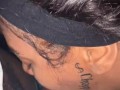 Extreme blow job by tatted face girl