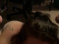 Submissive tatted freak gives the best rim job