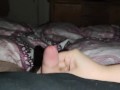 Handjob with long red nails