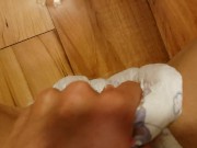 POV Overflowing Diaper Piss