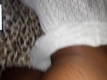 Dirty black slut taking daddies white dick