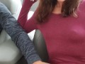 Hot Couple Caught Fucking in the Car after Date, Screaming Orgasms, Creampie View