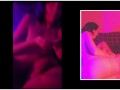 Red Light / Blue Light (handjob; reverse cowgirl; creampie)(hardcore with POV / picture-in-picture)