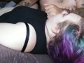 Daddy sits on my face for a rimjob & stuffs my soaked panties in my mouth