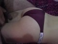 Cum on satin Victoria´s panties