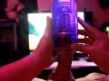Sex-Toy Head-Spin Cum-Shot Right Round