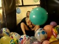 Trailer-Looner Balloon play! 50+ balloons Helium Voice JOI B2P's sit2Pops Balloon masturbation!