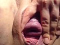 Speculum in my pussy and cervix show close up