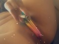 Bored MILF housewife sneaks off to  smoke weed and play with her tight little pussy 