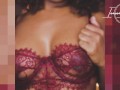 RED HOT Lingerie Try On Haul  Ebony Babe w/ Brown Perky Tits