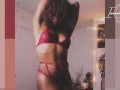 RED HOT Lingerie Try On Haul  Ebony Babe w/ Brown Perky Tits