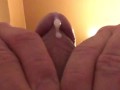Nice closeup of me jerking off my uncut cock & slowly releasing my cumshot to intensify the orgasm. 