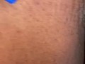EBONY PLAYS WITH MEATY CREAMY PUSSY