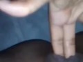 Petite ebony teen masturbating