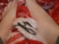 Cute tiny feet rubbing blanket