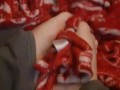Cute tiny feet rubbing blanket