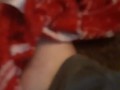 Cute tiny feet rubbing blanket