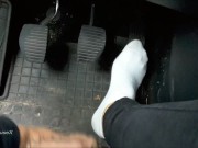Hot Little Feet Tease On A Car Dashboard Preview