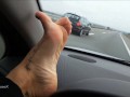 Barefoot Play On A Car Dashboard