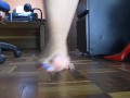 spying on my friend the secretary with her coworkers with her sexy heels and her nylons with her de