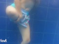 Amputee touches herself in the pool