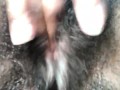 Playing with my fat hairy pussy in the parking lot while waiting for my sister to get off work