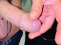 Fat juicy cock and balls bouncing in slow mo with pre cum