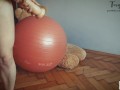 Fitness ball is boring unless you have a big dildo in your pussy - Tacy Tight (FULL)