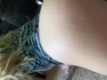 Showing Maddie's pussy full of cum