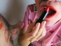 INTENSE Blowjob With Red Lipstick and Full of Cum