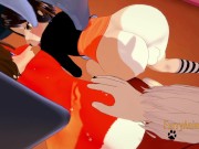 Furry Yaoi Hentai 3D - Threesome Horse Luis (Horse) Naru (Fox) & Shiro (Dog)